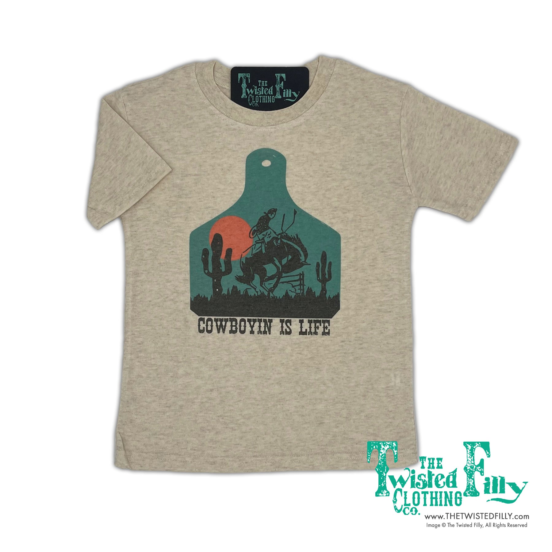 Cowboyin' Is Life - S/S Toddler Tee - Oatmeal – The Twisted Filly ...