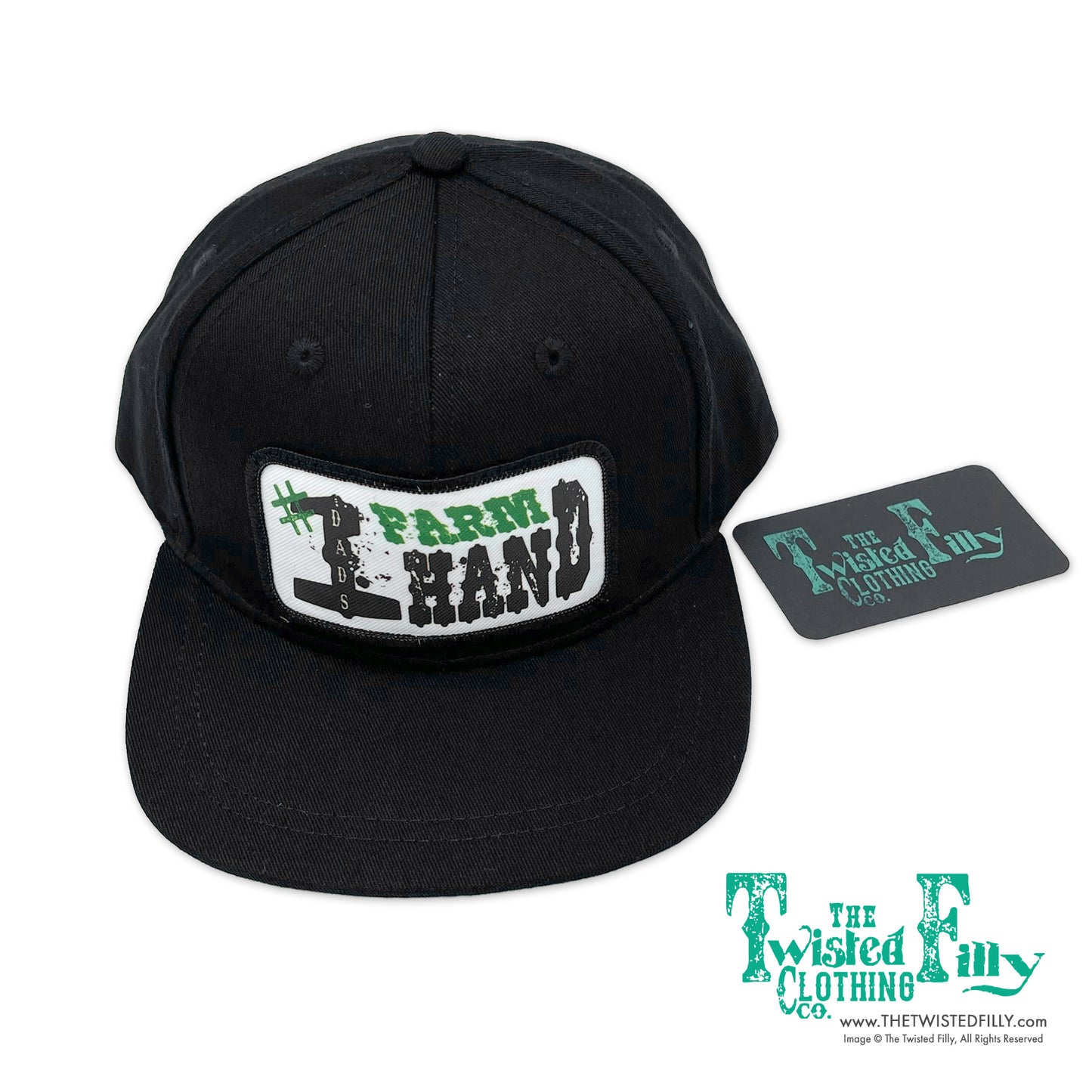 Dads #1 Farm Hand - Infant / Toddler Snapback Hat - Black