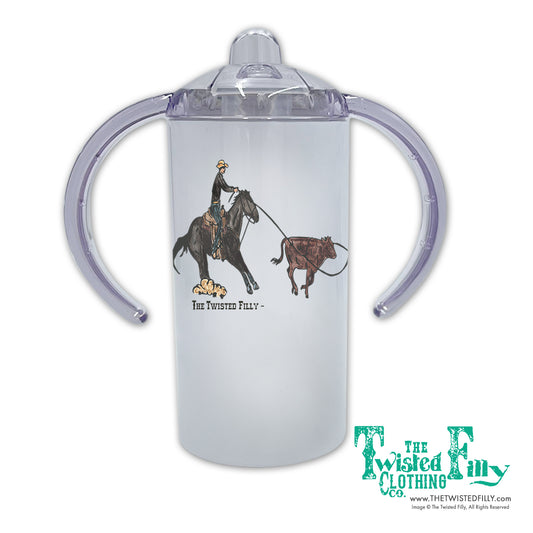 End Of The Line Calf Roper Toddler Sippy