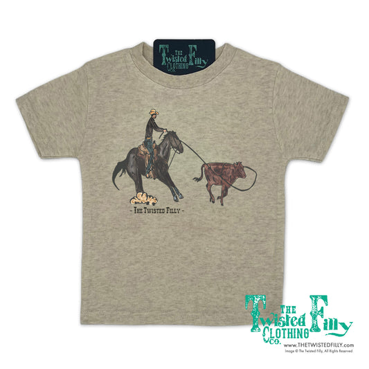 End Of The Line Calf Roper - S/S Toddler Tee - Oatmeal