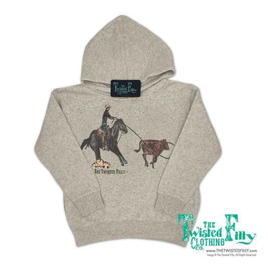 End Of The Line Calf Roper - Toddler Hoodie - Oatmeal