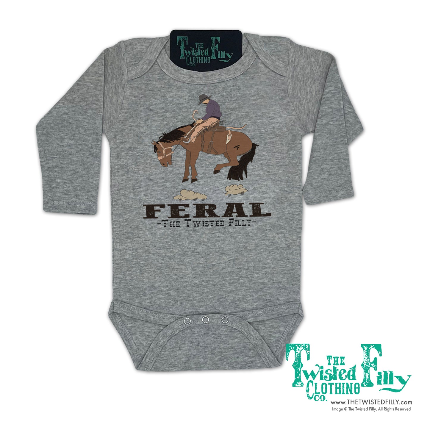 FERAL - L/S Infant One Piece - Gray