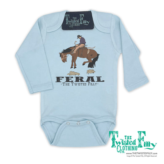 FERAL - L/S Infant One Piece - Ice Blue