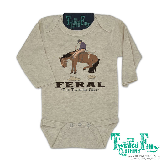 FERAL - L/S Infant One Piece - Oatmeal