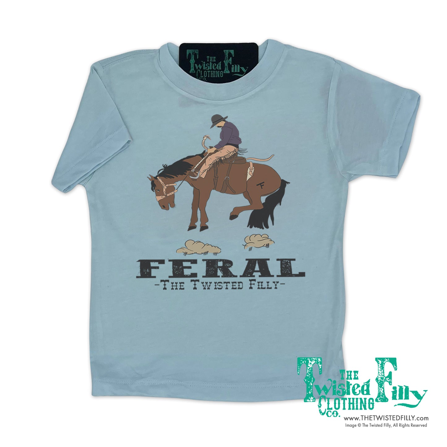 FERAL - S/S Crew Neck Adult Tee - Ice Blue
