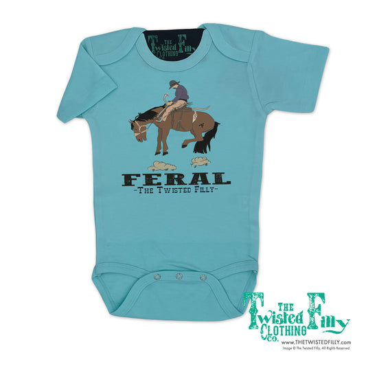 FERAL - S/S Infant One Piece - Turquoise