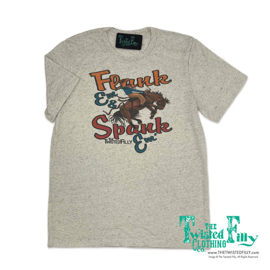 Flank Em & Spank Em - S/S Adult Tee - Oatmeal