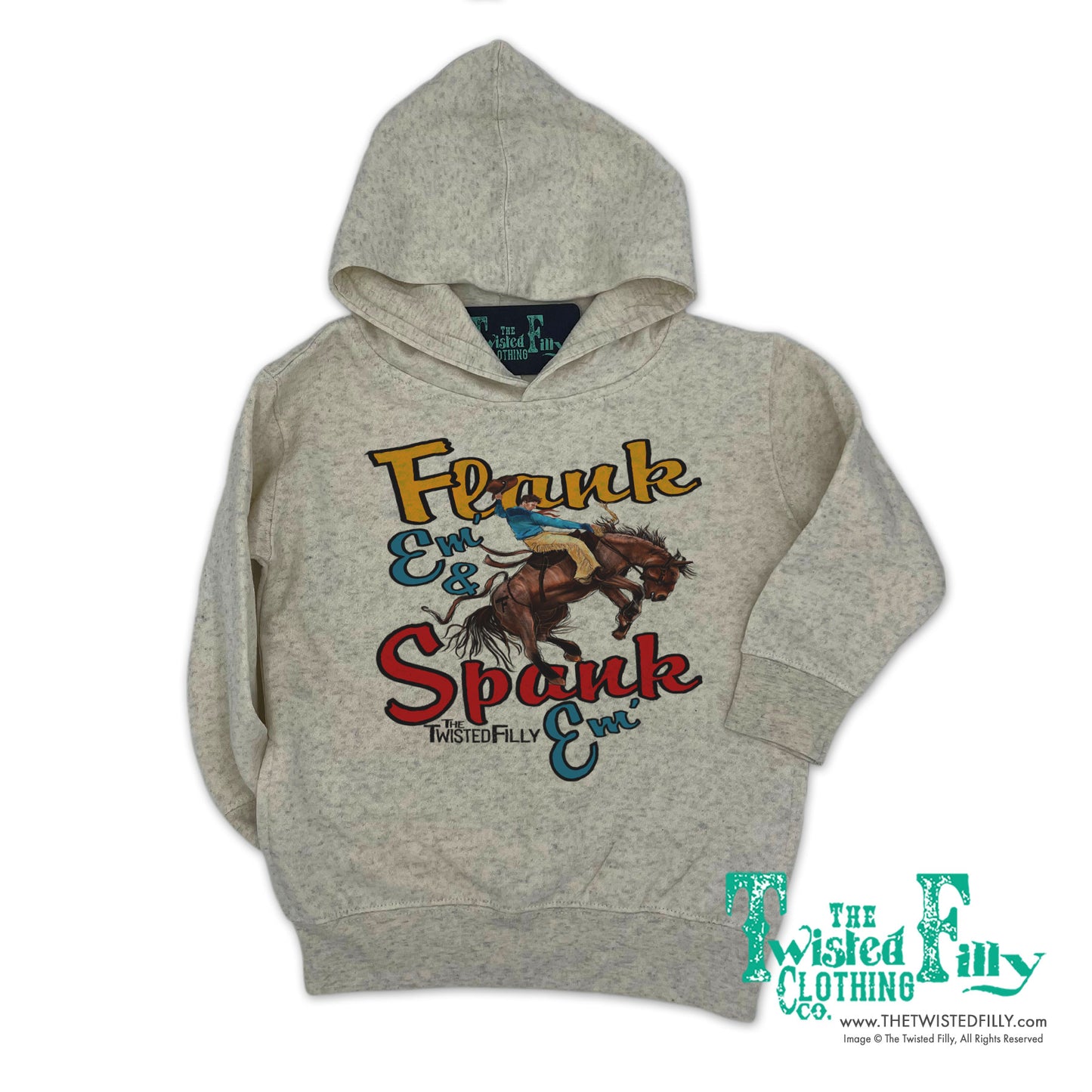 Flank Em & Spank Em - Adult Hoodie - Oatmeal