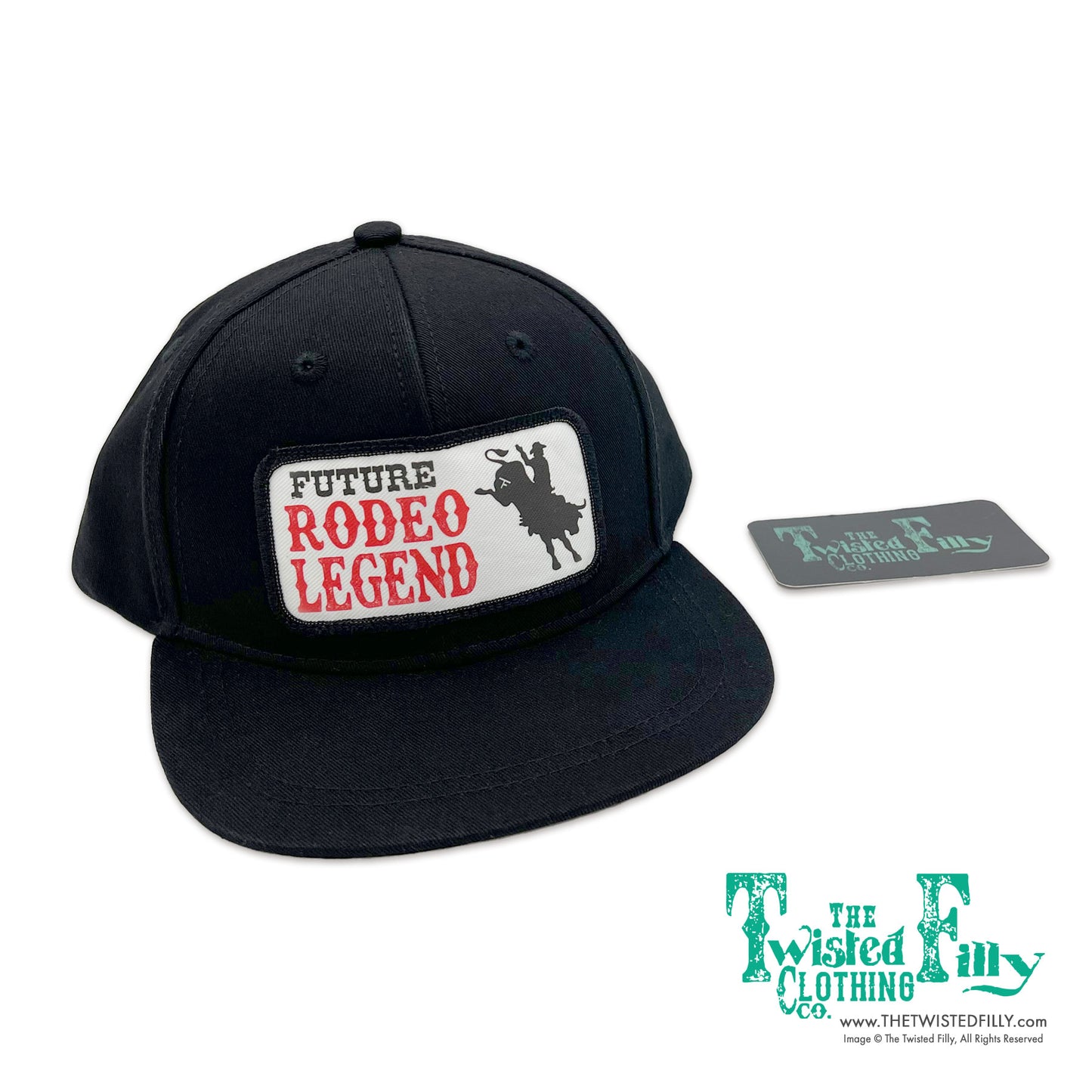 Future Rodeo Legend Bull Rider - Youth/Adult Snapback Hat - Black