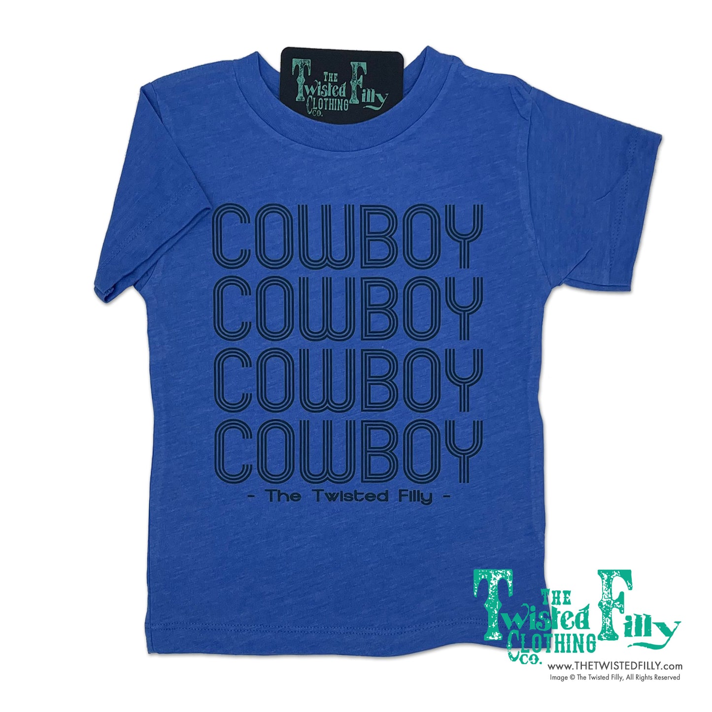 I Am Cowboy - S/S Crew Neck Adult Mens Tee - Blue