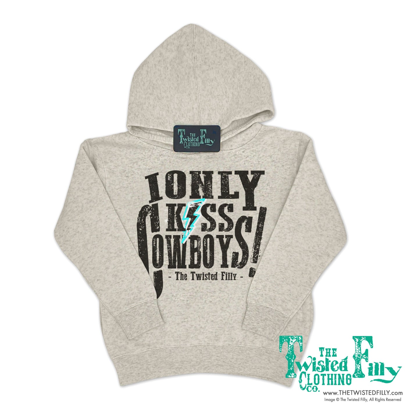 I Only Kiss Cowboys - Toddler Hoodie - Oatmeal