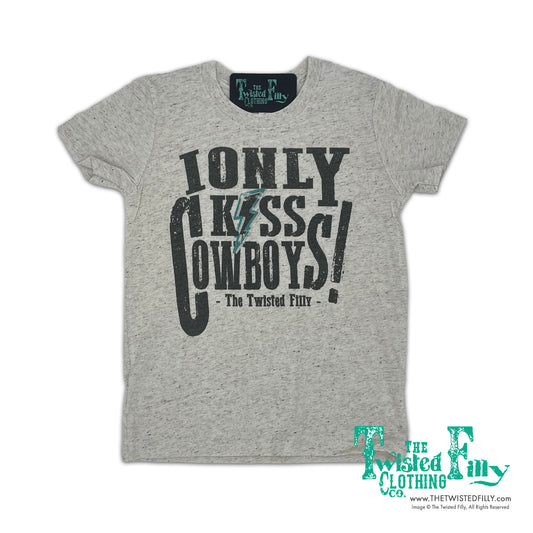 I Only Kiss Cowboys - S/S Crew Neck Adult Tee - Oatmeal