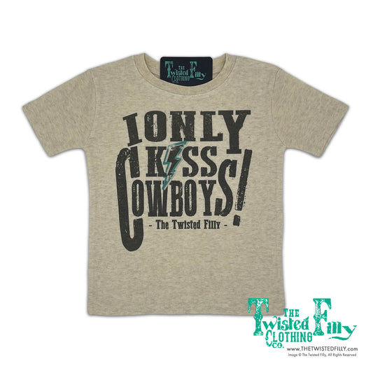 I Only Kiss Cowboys - S/S Toddler Tee - Oatmeal