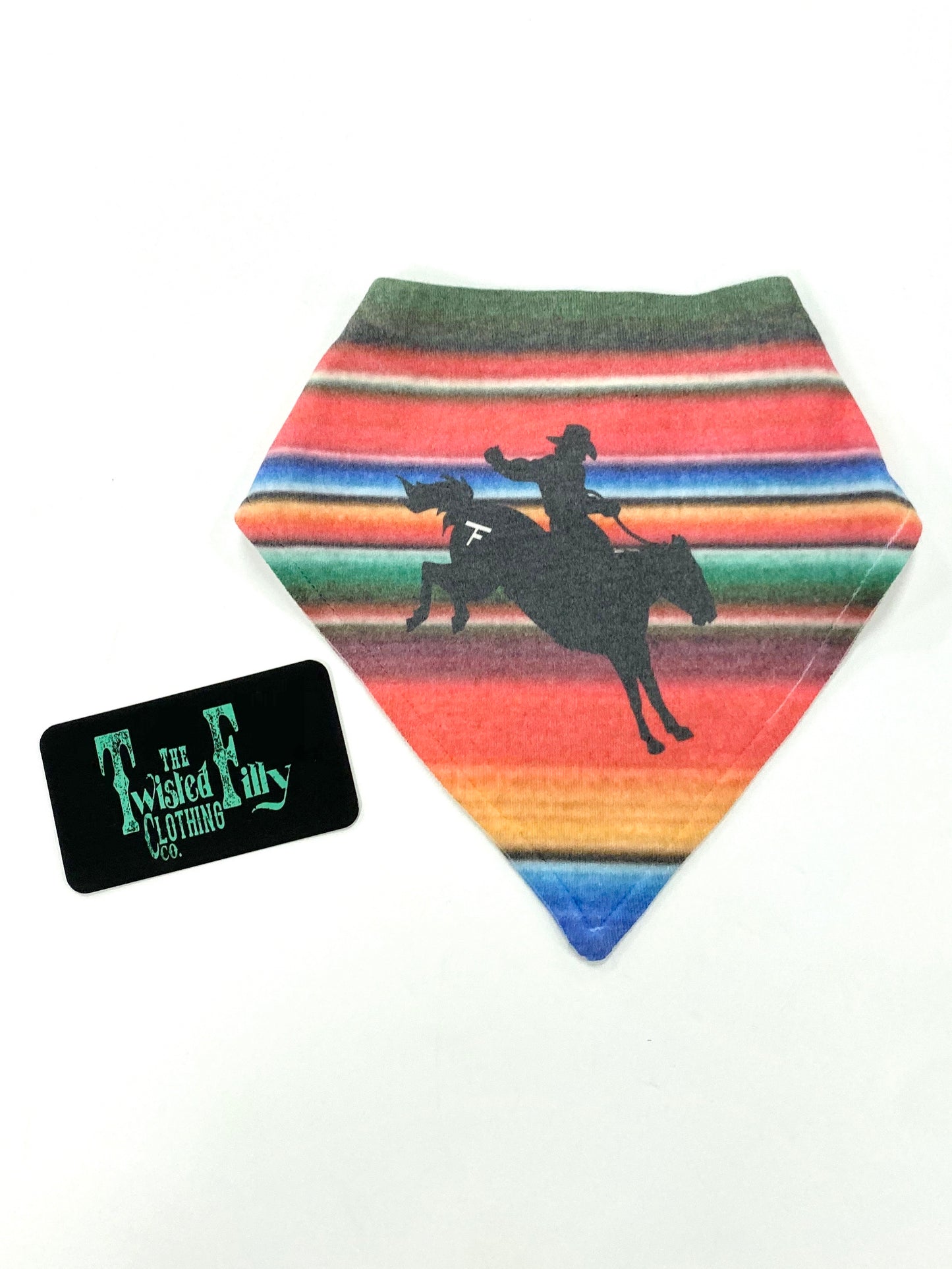 Infant Bib - Serape Bucking Horse - Bareback Bronc