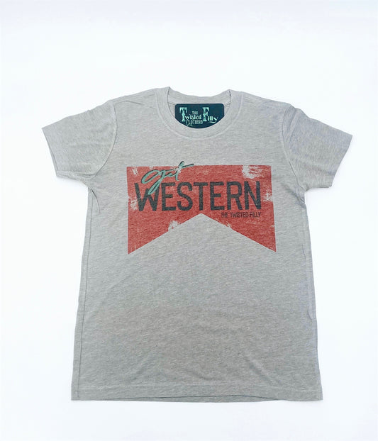 Get Western - S/S Youth Tee - Grey