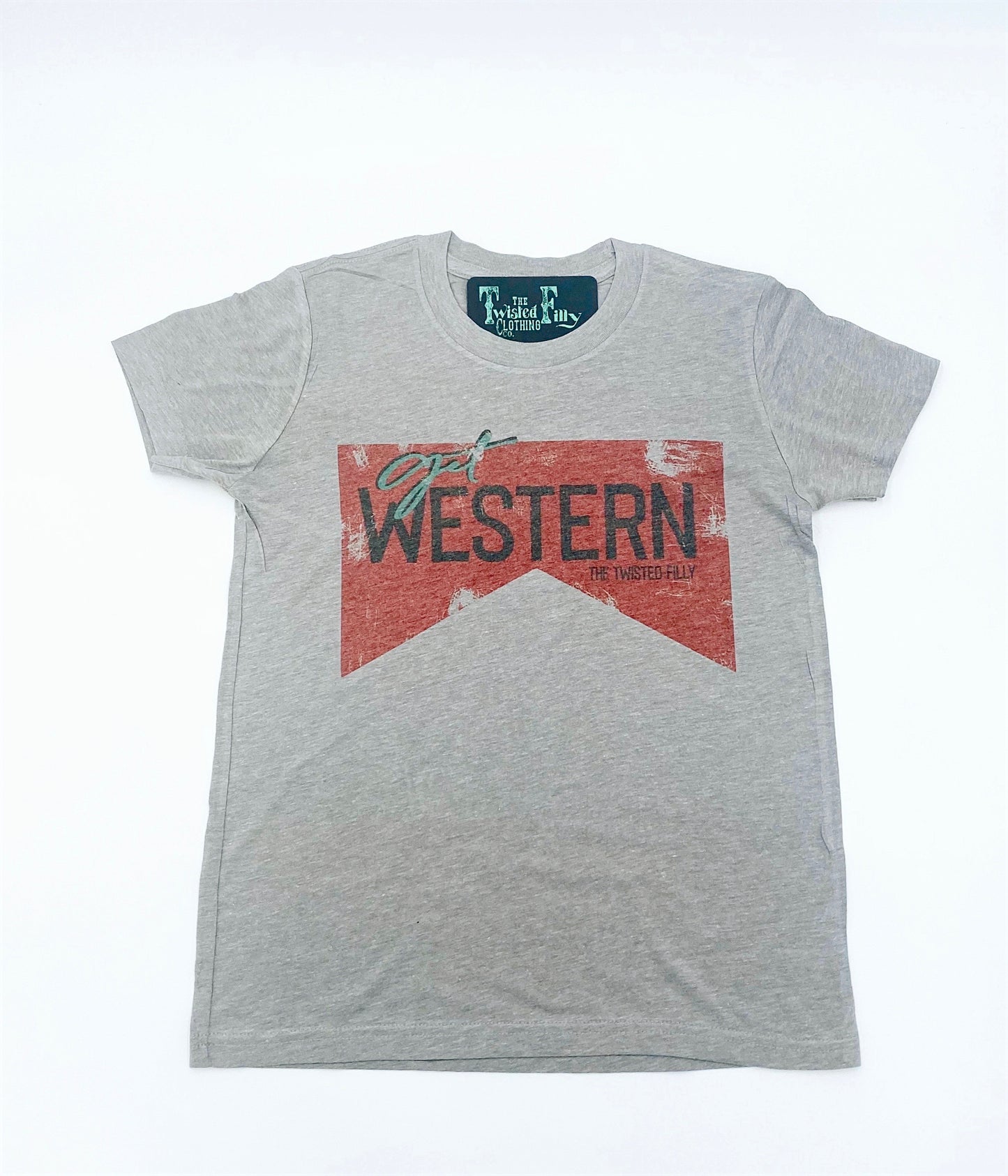 Get Western - S/S Youth Tee - Grey