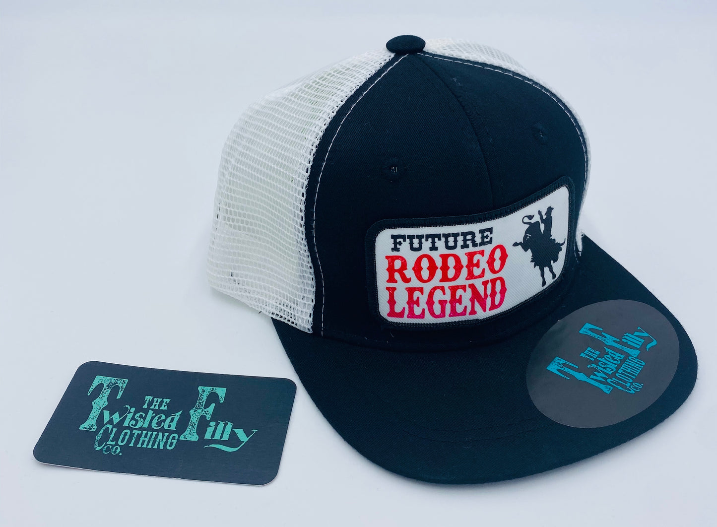 Future Rodeo Legend Bull Rider - Infant / Toddler Trucker Hat - Blk/Wht