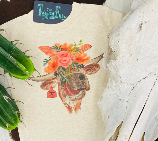 Flower Child - S/S Toddler Tee - Oatmeal