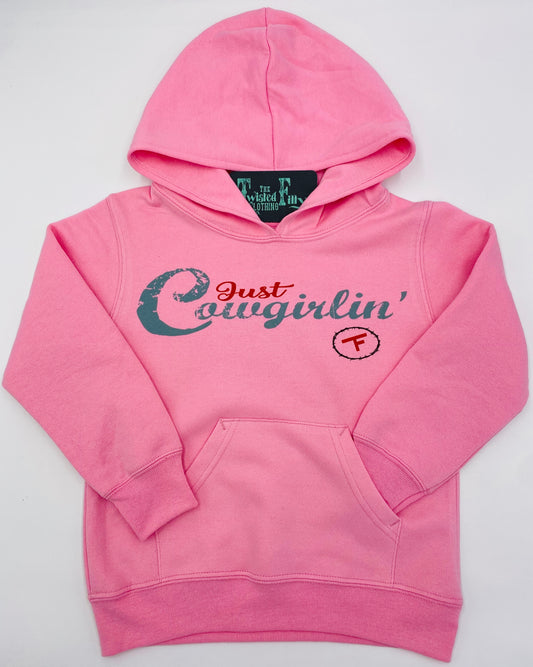 Just Cowgirlin' - Toddler Hoodie - Pink