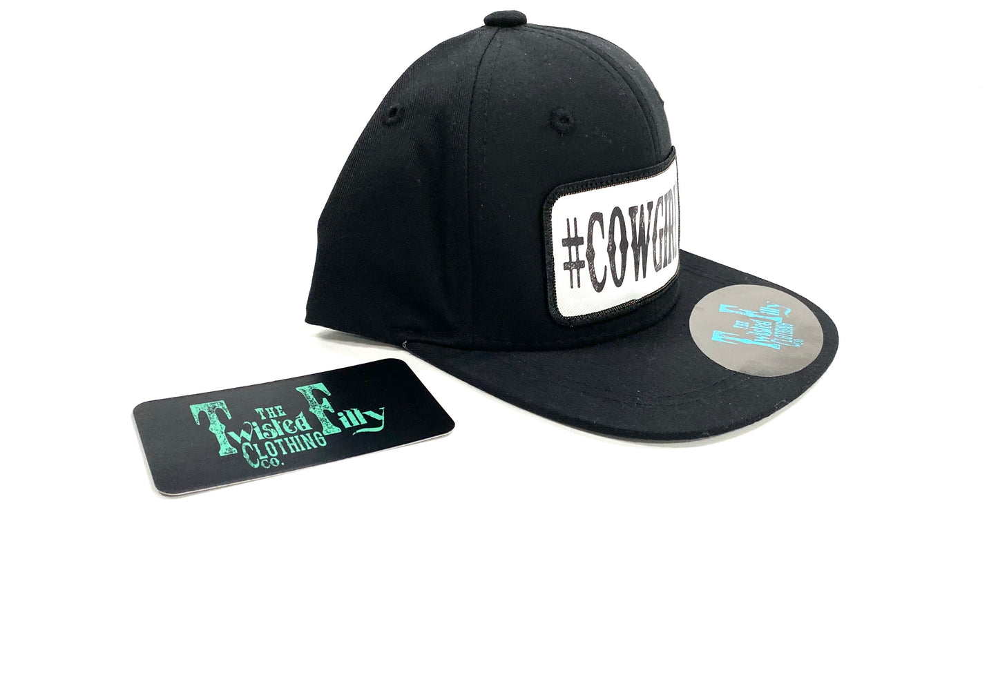 #Cowgirlin' - Infant / Toddler Snapback Hat - Black