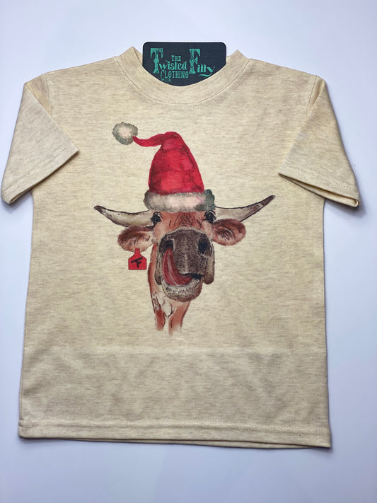 The Santa Steer - S/S Toddler Tee - Oatmeal