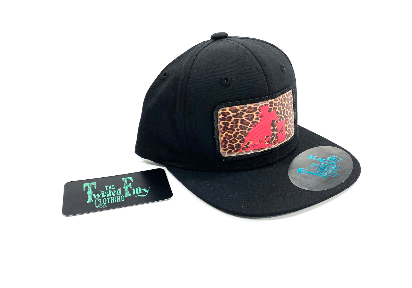 Hot Pink Cheetah Barrel Racer - Infant / Toddler Snapback Hat - Black