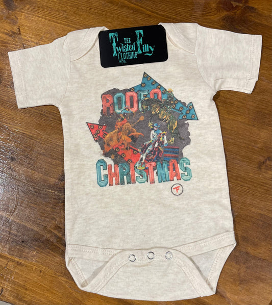 Rodeo Christmas - S/S Infant One Piece - Oatmeal