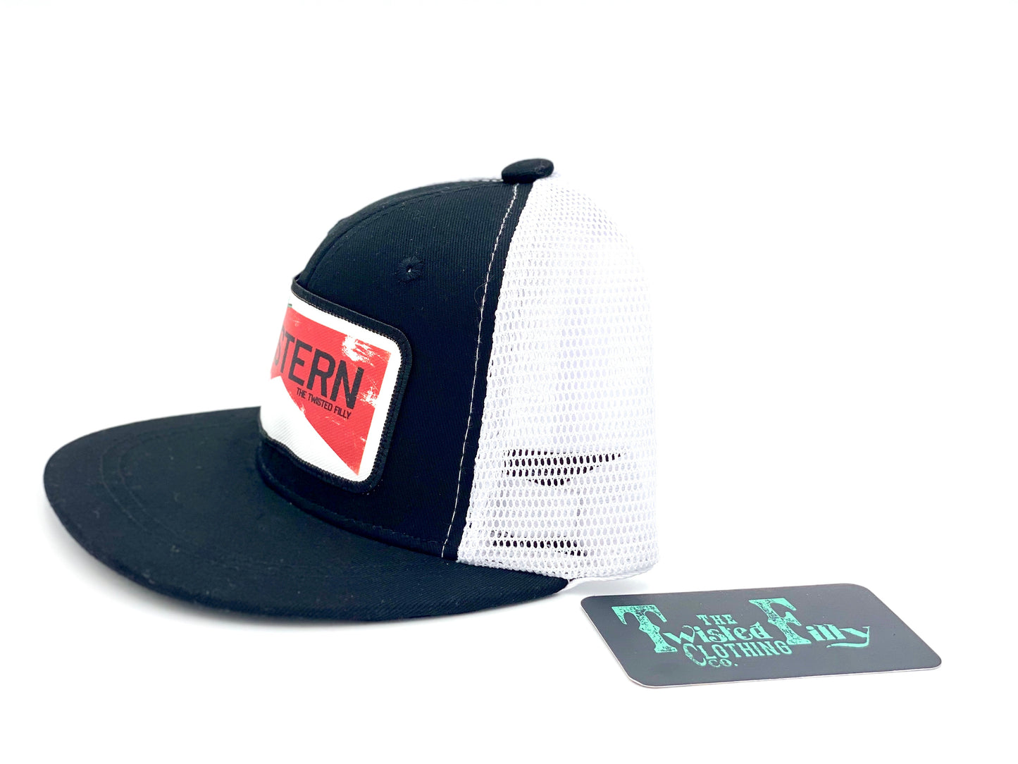 Get Western - Youth/Adult Trucker Hat - Blk + White