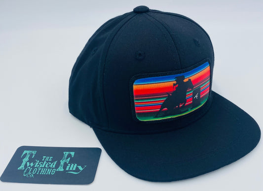 Serape Barrel Racer - Infant / Toddler Snapback Hat -  Black