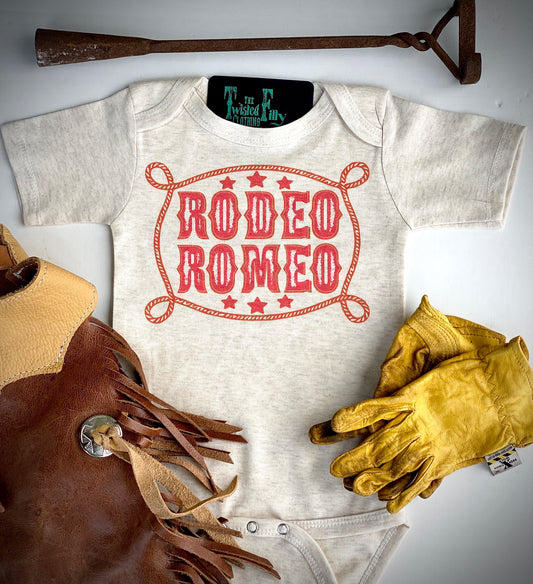 Rodeo Romeo - L/S Infant One Piece - Oatmeal