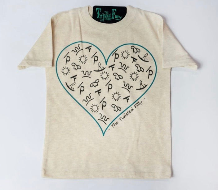 The Branded Heart - S/S Youth Tee - Oatmeal