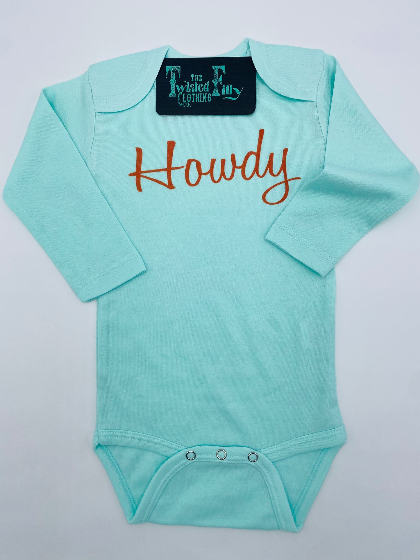 Howdy - L/S Infant One Piece - Turquoise