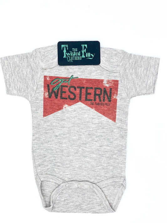 Get Western - S/S Infant One Piece - Grey