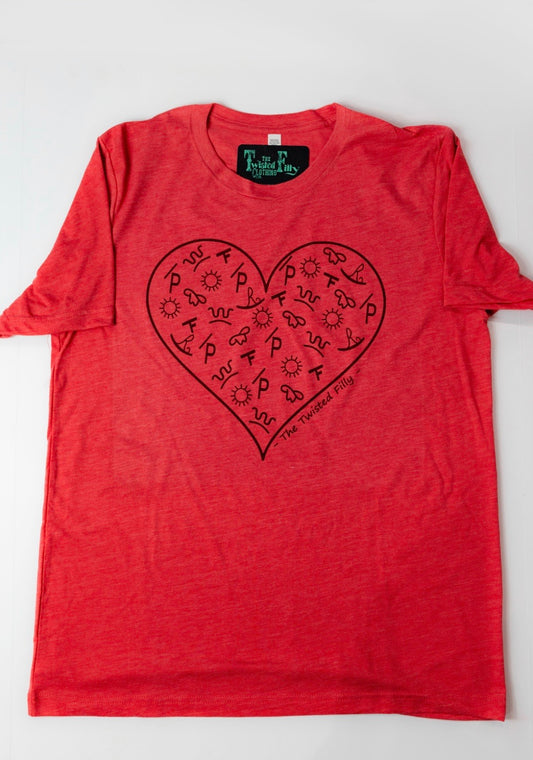 The Branded Heart - S/S Youth Tee - Red