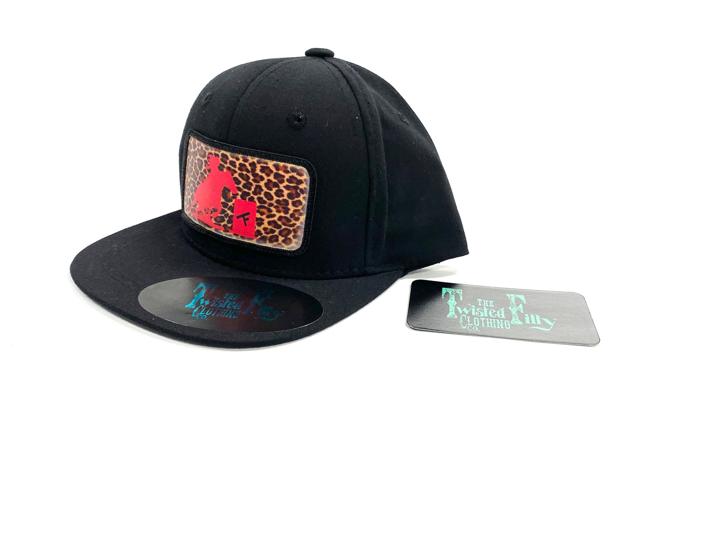 Hot Pink Cheetah Barrel Racer - Infant / Toddler Snapback Hat - Black