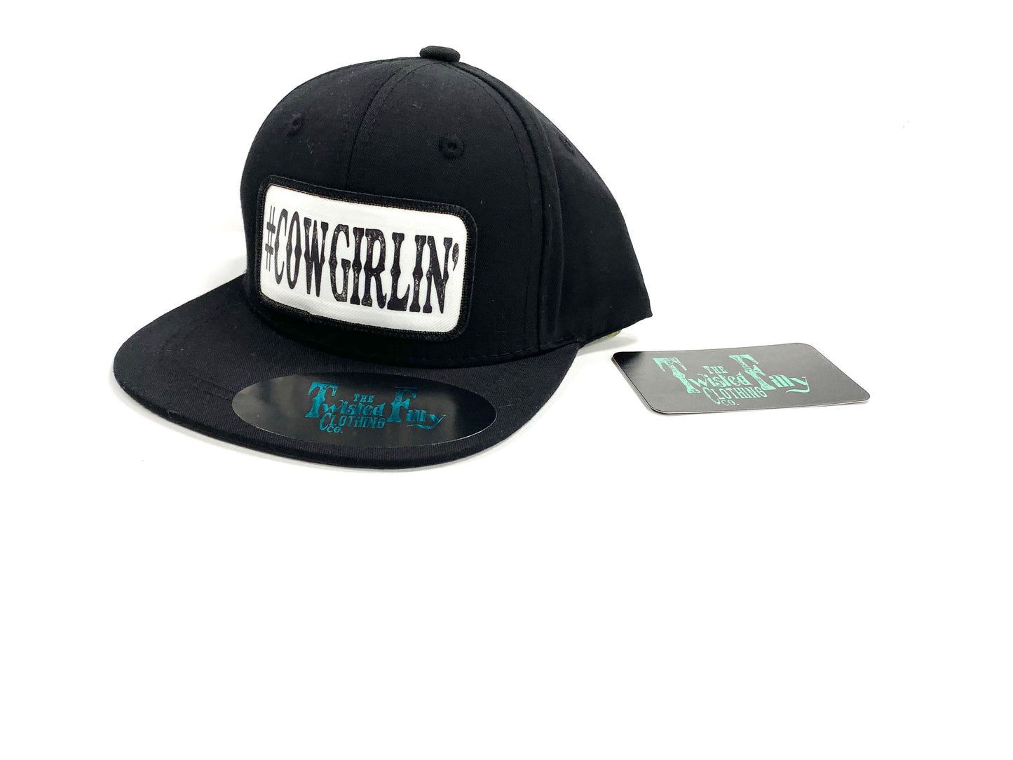 #Cowgirlin' - Infant / Toddler Snapback Hat - Black