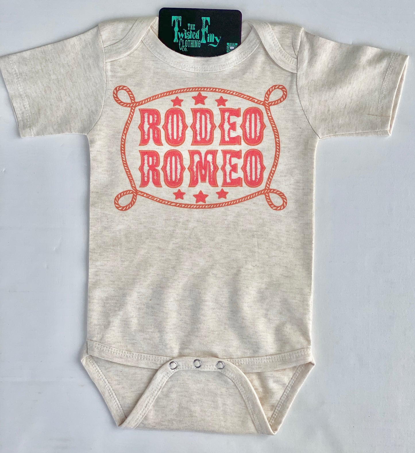 Rodeo Romeo - S/S Infant One Piece - Oatmeal