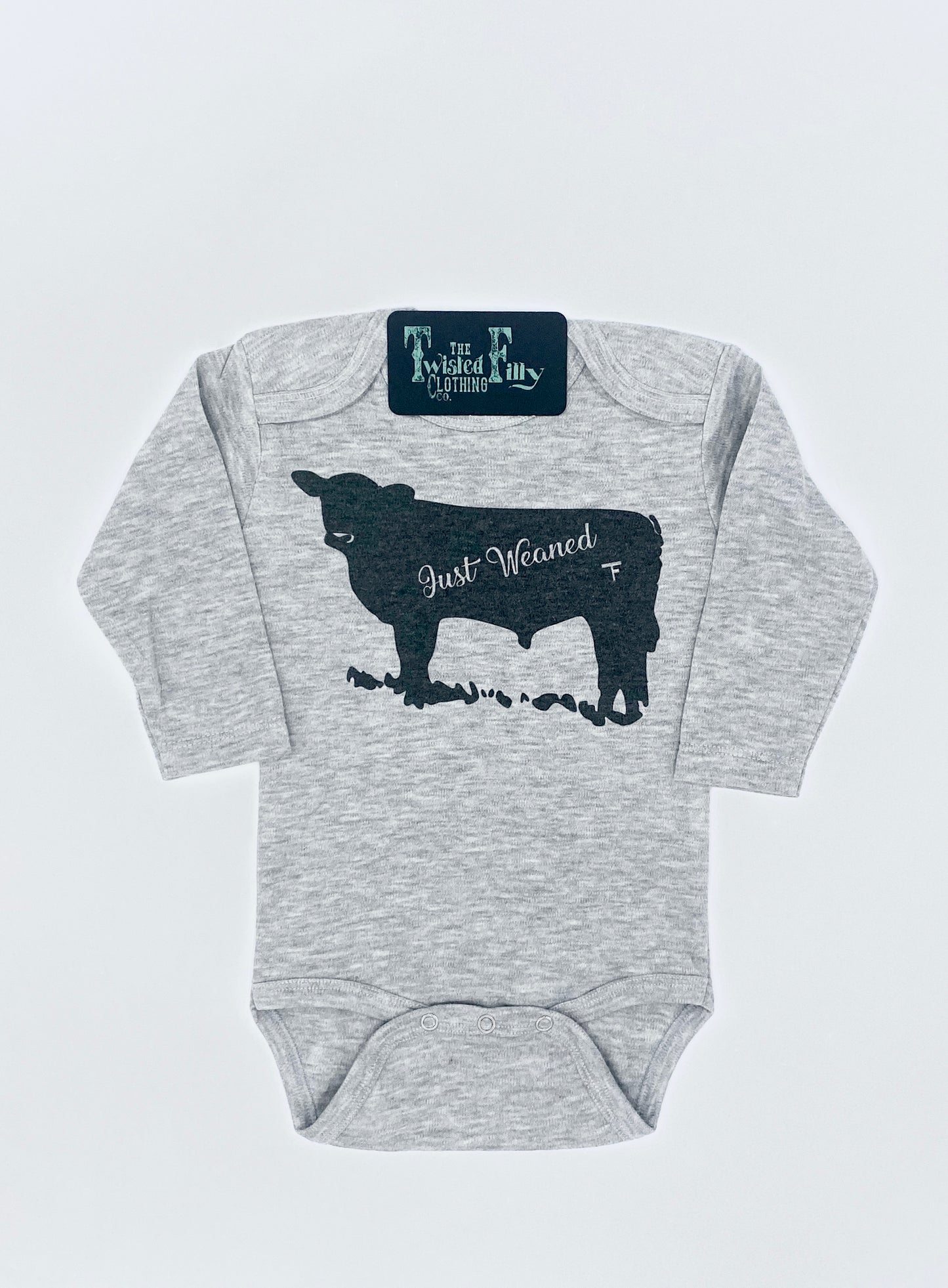 Just Weaned - L/S Infant One Piece - Grey