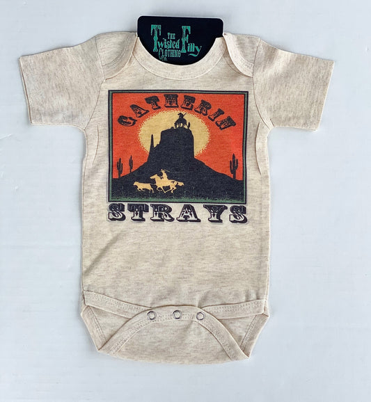 Gatherin Strays - S/S Infant One Piece - Oatmeal