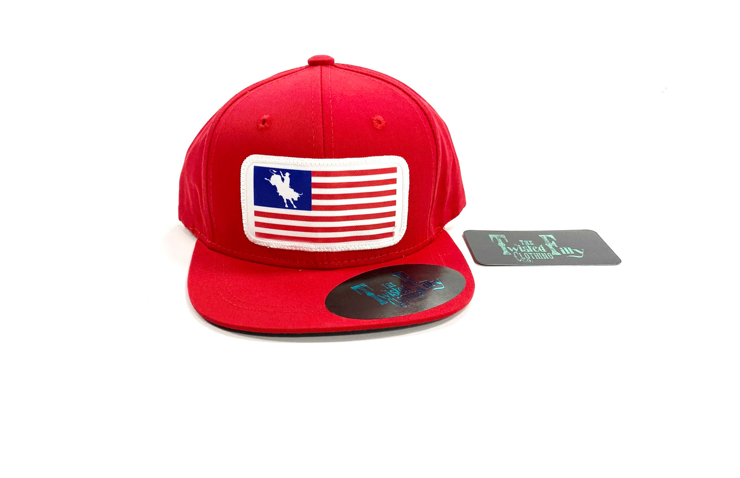 Flag Bull Rider - Infant / Toddler Snapback Hat - Red