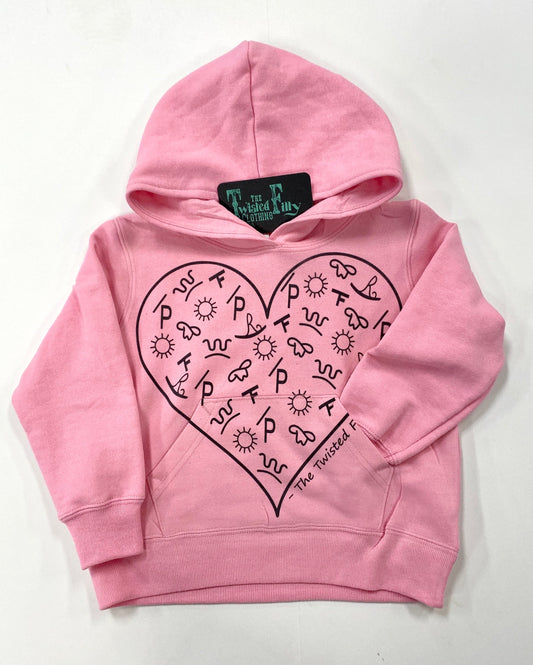 The Branded Heart - Youth Hoodie - Pink