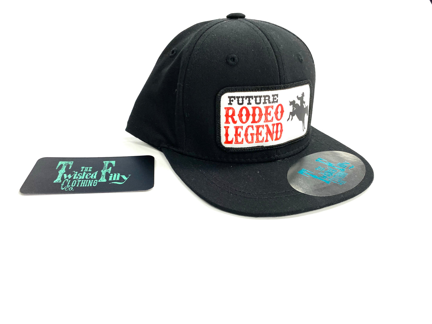 Future Rodeo Legend Bronc Rider - Youth/Adult Snapback Hat - Black