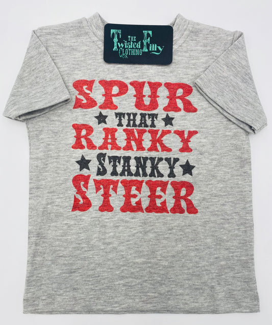 Spur That Ranky Stanky Steer - S/S Infant Tee - Gray