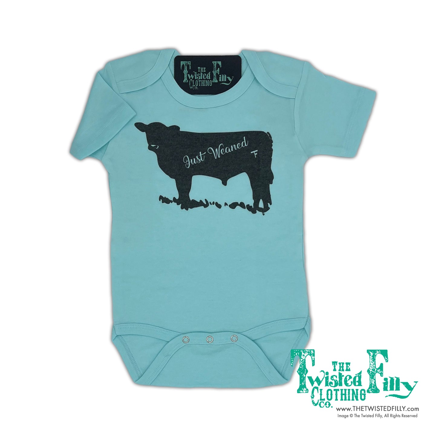 Just Weaned S/S Infant One Piece - Turquoise