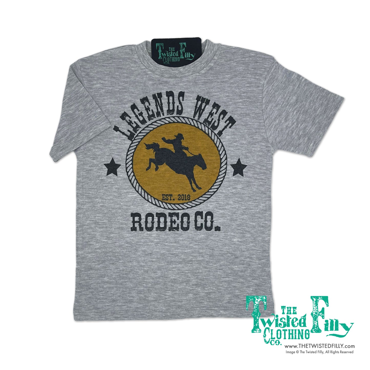 Legends West Rodeo Co. Bronc Rider - S/S Infant Tee - Gray