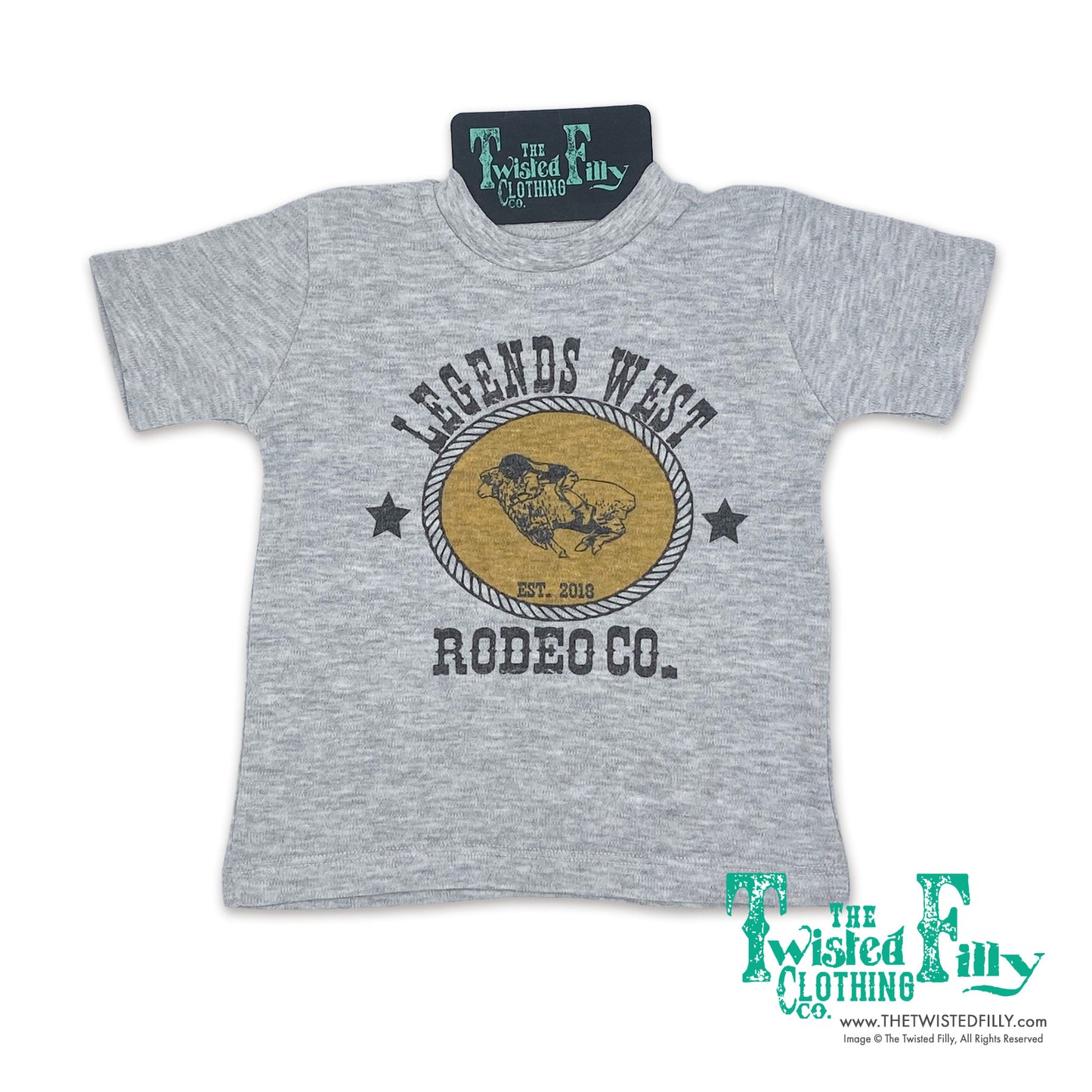 Legends West Rodeo Co. Mutton Bustin' - S/S Infant Tee - Gray