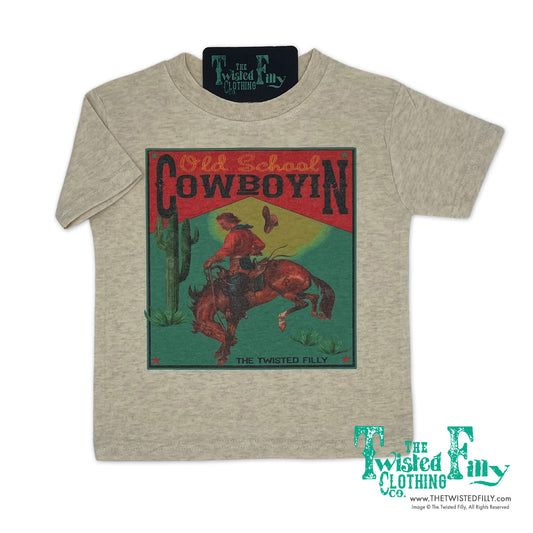 Old School Cowboyin' - S/S Youth Tee - Oatmeal