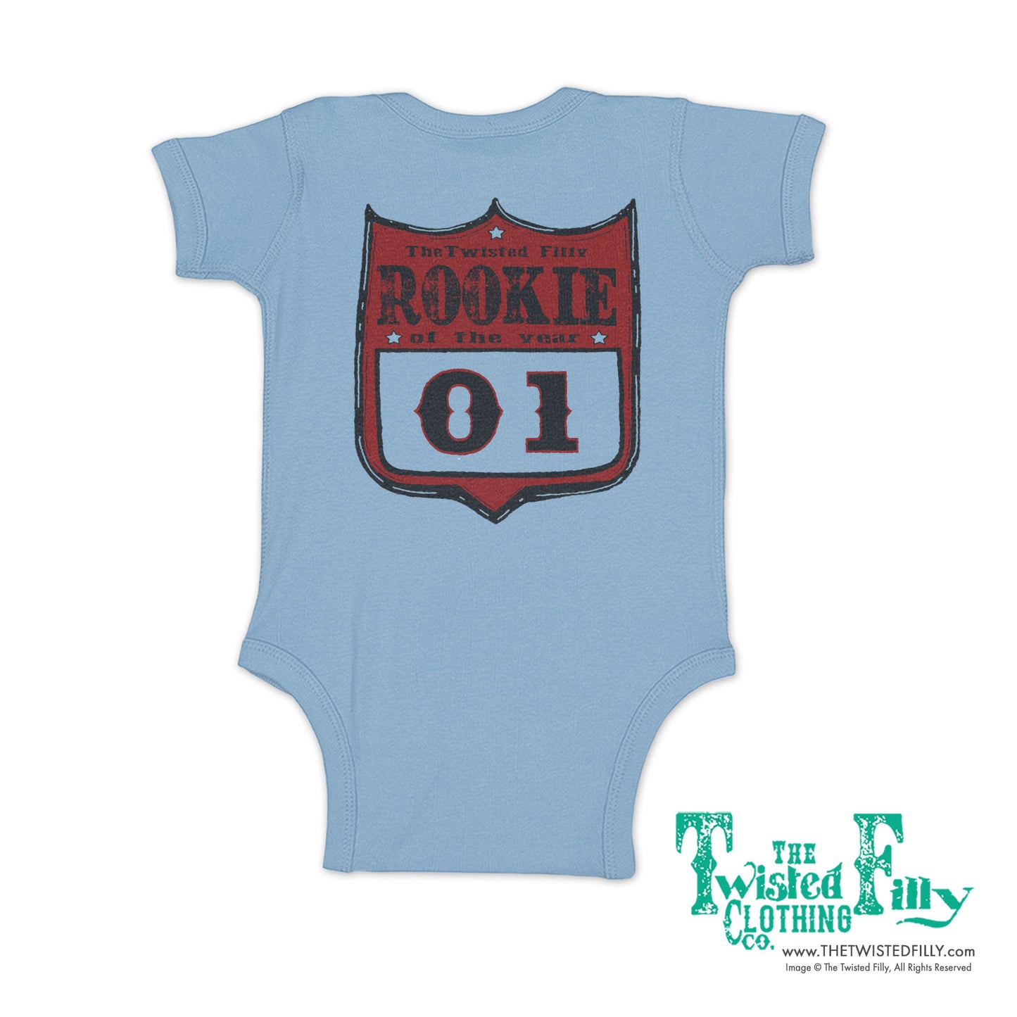Rookie Of The Year Rodeo Back Number - S/S Infant One Piece - Assorted Colors