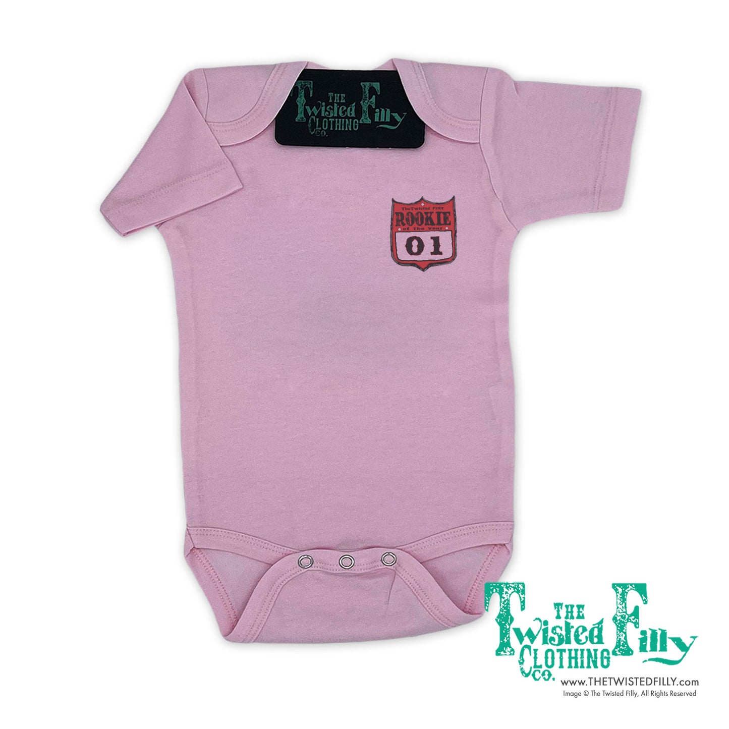 Rookie Of The Year Rodeo Back Number - S/S Infant One Piece - Assorted Colors