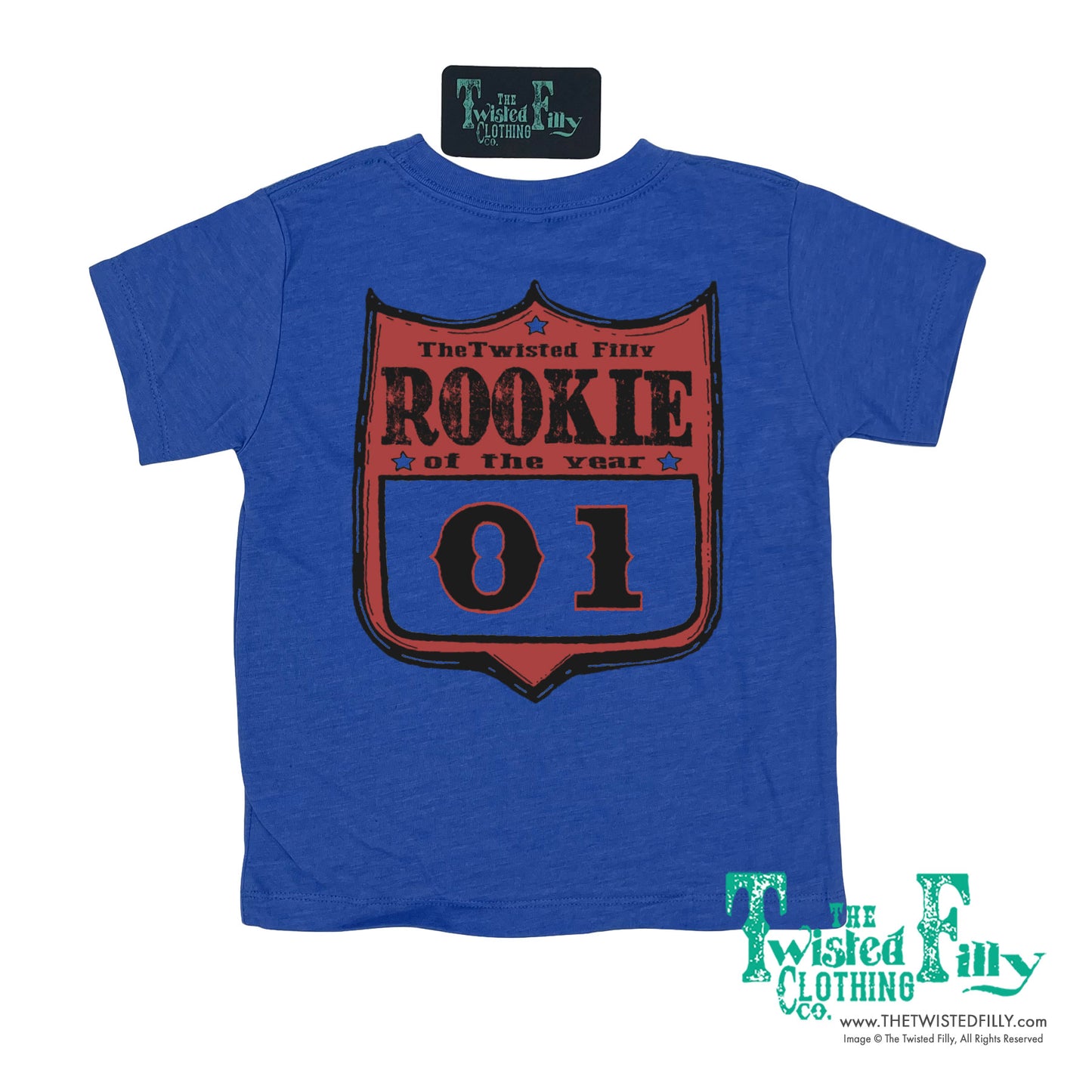 Rookie Of The Year Rodeo Back Number - S/S Youth Tee -Assorted Colors